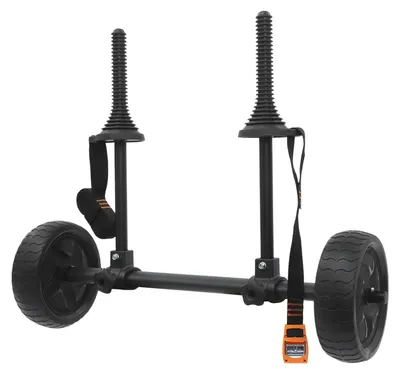 Image de Kayakwagen - Remorque pour kayak à 2 roues - Démontable - Autoportante - Réglable - Capacité de charge : 45 kg - Noir