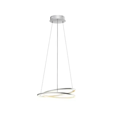 Produktbild von Lindby LED-Hängelampe Davian, nickelfarben, Ø 49 cm, dimmbar