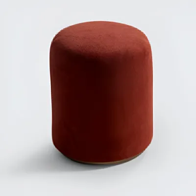 Productafbeelding van Designer Roter Polsterhocker Sitzhocker Exklusiver Textilhocker