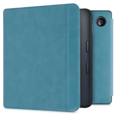 Produktbild von kwmobile Klapphülle kompatibel mit Kobo Libra 2 Hülle - eReader Case aus Kunstleder - Cover - Petrol
