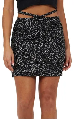 Productafbeelding van Brave Soul - Minirok voor dames, met strikdetail, model GT30390 (maat 36 EU) (zwart/wit)