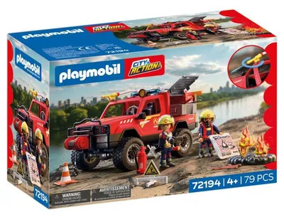 Image de PLAYMOBIL City Action 72194 Pick-up de pompiers & 2 personnages