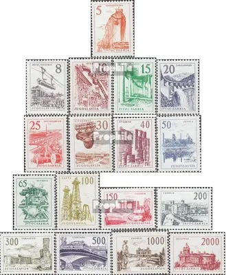Produktbild von Briefmarken Jugoslawien 1961 Mi 973-989 (kompl.Ausg.) postfrisch Freimarken
