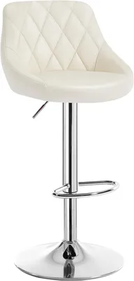 Produktbild von 1er Barhocker Barstuhl, leichte reinige Kunstleder, Gute gepolsterte Sitzfläche, Höhenverstellbar, 360° Drehbar, Farbwahl, in Creme