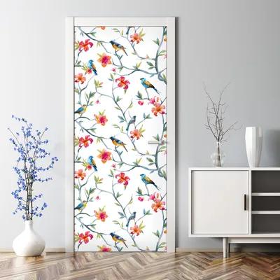 Produktbild von Dekorative Aufkleber selbstklebend Türaufkleber Tapete Türposter Mexikanische Kakteen 70 x 200 cm