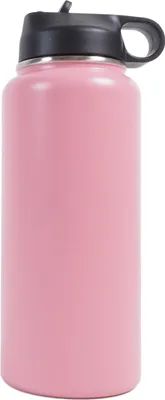 Produktbild von Rosa Thermoskanne 900 ml doppelwandig vakuumisoliert mit klappbarem Trinkauslauf und Schlaufe