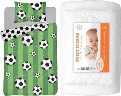 Produktbild von DETEXPOL Pościel do łóżeczka Football Cotton, 100/135, 40/60 cm