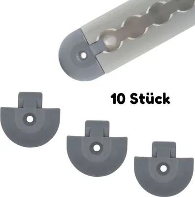 Produktbild von Endkappe Endfitting Einsteckkappe für Airlineschiene Zurrschiene Halbrund 10 Stück