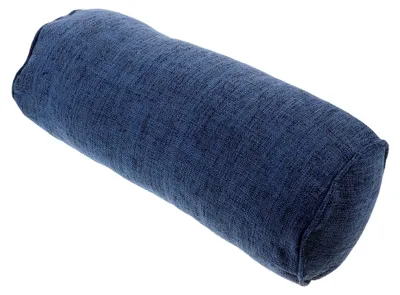 Produktbild von Rundes Yoga-Bolsterkissen Zylinderform mit Lenden- und Nackenstütze 15X15X40cm Blau Hautfreundliches Yogakissen für Dehnungs- und Fitnessübungen