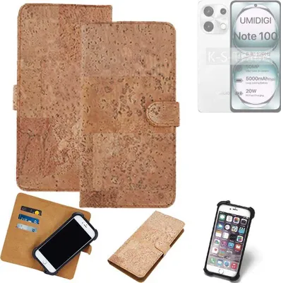 Produktbild von K-S-Trade Hülle kompatibel mit UMIDIGI Note 100 5G  Kork Handyhülle Cover  Schutzhülle TPU Case Bumper in Hellbraun, (1x)