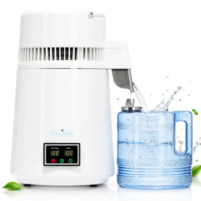 Produktbild von Elektrisches Wasserdestilliergerät 4L mit 1L/H Destillationsleistung aus Edelstahl für reines destilliertes Wasser