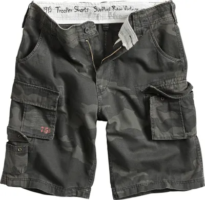 Produktbild von SURPLUS Trooper Shorts, blackcamo