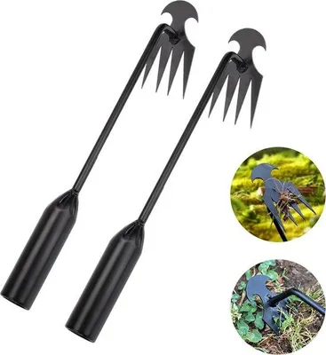 Immagine prodotto di Estricatore per erbacce in acciaio inossidabile, 30 cm, in 2 pezzi, attrezzo da giardino