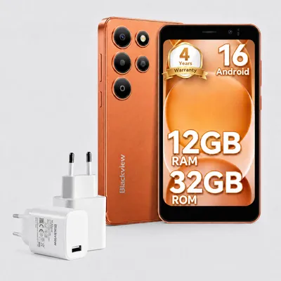 Obrázek produktu pro Mobilní telefon Blackview-Oscal Wave 2C, 5", velmi lehký, bez smlouvy, včetně 18 nabíjecích cyklů, Android 16, 12+32 GB, Face ID, Dual SIM, rozlišení 1080P, ochranný obal z TPU