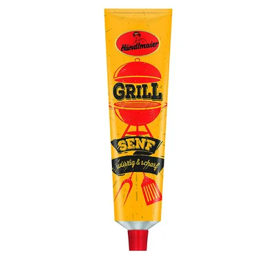 Zdjęcie produktu dla Musztarda grillowa Händlmaier pikantna i ostra w tubce Vegan 200ml