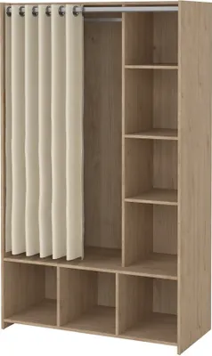 Zdjęcie produktu dla Kit szafa z kurtyna orzechwłoski dekor beżowy.
