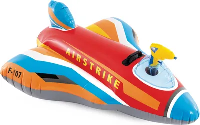 Produktbild von Intex 57531NP - Jet Fighter Ride-On, Aufblasbares Flugzeug mit Wasserpistole - Rot