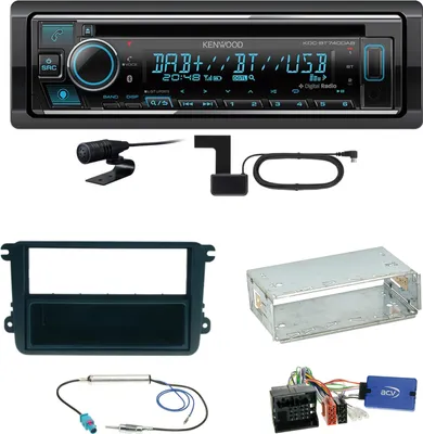 Produktbild von Kenwood KDC-BT740DAB Digitalradio Einbauset für Golf 5 6 Passat 3C CC B7 Touran