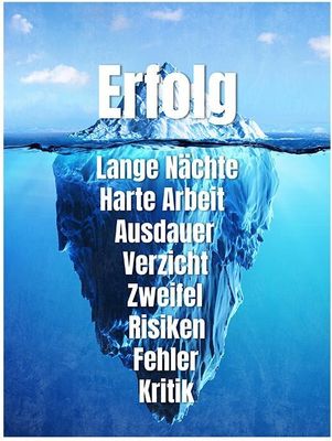 Wandbild Acrylglas Motivation, Erfolg Eisberg, Arktis, Arbeit M0031 – 100x75cm