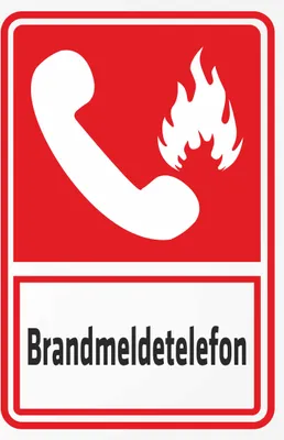 Produktbild von INDIGOS UG - Aufkleber - Sicherheit - Brandmeldetelefon - Kombi - 600x400 mm