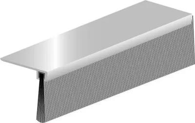 A product image of a door bottom seal with bristles.