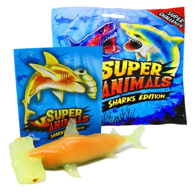 Produktbild von DeAgostini Super Animals Figur - Sharks Edition - Sammelfigur Hai - Auswahl 12. Weißflossen-Hammerhai (Selten Leuchtet+Farbwechsel-Stretchy)