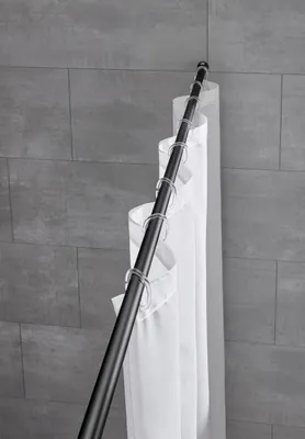 Produktbild von Kleine Wolke Federstange für Duschvorhang 75 - 125 cm / Ø 21 mm schwarz