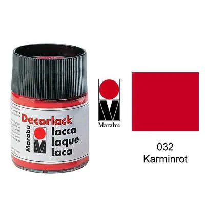 Produktbild von Marabu Acryllack "Decorlack" karminrot 15 ml im Glas