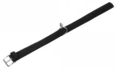 Produktbild von Karlie Halsband Buffalo aus Kalbsleder - Schwarz - 65 cm/40 mm