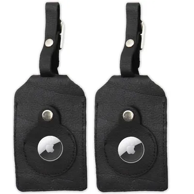 Produktbild von Safekeepers Kofferlabels met plek voor Airtag - 3 stuks - Bagagelabel  - Reislabel - bagagelabels - Leer