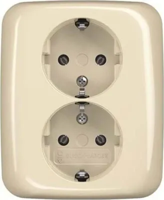 Produktbild von Busch-Jaeger Schuko Doppelsteckdose volle Abdeckung 202 EUJ-212 2TKA00003895 202 EUJ-212