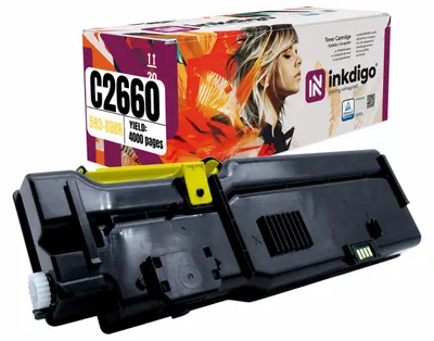 Produktbild von Inkdigo Toner 593-BBBR für Dell C2660dn, C2665dnf – Gelb, 4000 Seiten,, KI-generiertes Bild