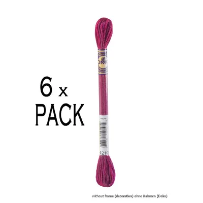 Immagine prodotto di 6x Filo da ricamo DMC Mouline Variations 417F -4210, 6 veli, 8m, PU