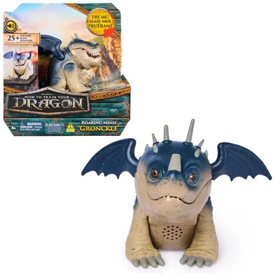 Produktbild von DreamWorks Dragons Drachenzähmen leicht gemacht - Interaktiver Mini-Drache Fleischklops, Figur mit Soundeffekten, 4 Jahr(e), Blau, Grau