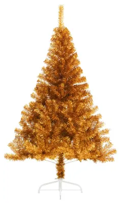 Obrázok produktu pre vidaXL Umelý polovičný vianočný stromček so stojanom Gold 120 cm PET