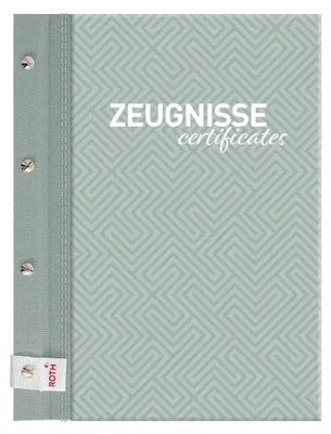 Produktbild von ROTH Zeugnismappe Pattern mit Buchschrauben "Dusty Mint" inkl. 12 PP-Hüllen