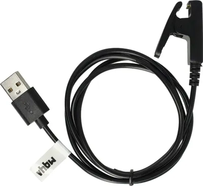 Produktbild von vhbw USB Ladekabel Ersatz für Garmin 010-11029-19 für Smartwatch Fitnesstracker - Ladestation Schwarz, 100 cm