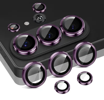 Produktbild von Kamera Linsenschutz Glas Set für Samsung Galaxy S26 Ultra Schutzglas Camera Linse Panzerfolie 9H Dunkles Violett