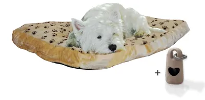 Produktbild von Liegewiese Silvio in 5 Größen, beige oder grau, mit Hundekotbeutelset, Farbe:beige, Größe:Größe 2