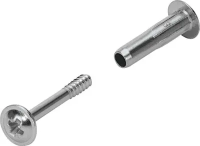 Produktbild von Verbindungsschraube mit Hülse M6 x 30-42 mm, vernickelt, 4 Stück