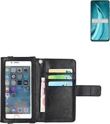 Produktbild von K-S-Trade Handy Hülle Schutz Hülle Kompatibel mit Elephone PX Pro Case mit Displayschutz / Schutzfolie Flip Cover Wallet case Etui Hülle schwarz
