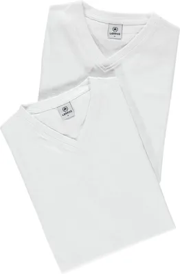 Produktbild von LERROS Doppelpack T-Shirt, V-Neck in Premium Baumwollqualität , Farbe: WHITE , Größe: M