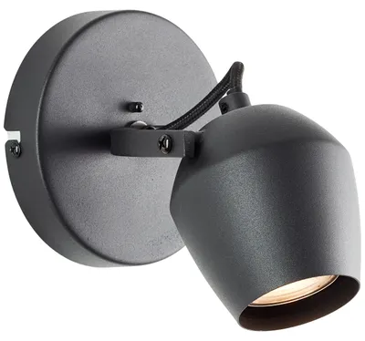 Immagine prodotto di Lampada da parete Brilliant Vertino, colore nero, attacco GU10, 10W, grado di protezione IP20, per uso interno