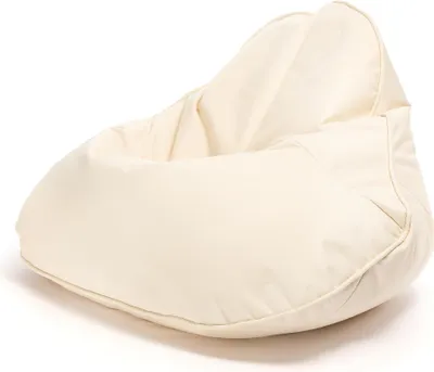 Obrázek produktu pro Ecopuf, Frog, sedací vak Pouf, sedací vak Poufsessel Pufsack pro děti, dospělé, 120x80cm, Krémová Nc18