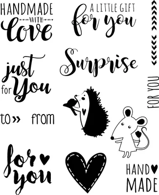 Produktbild von Stempelmotiv Clear Stamp transparent For you Packung mit 3 Stück