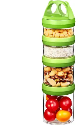 Image de TRANKIELO® - Boîtes de conservation hermétiques pour aliments - Sans BPA, empilables - 910 ml, couleur verte
