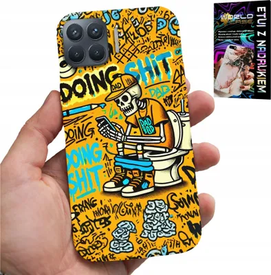 Zdjęcie produktu dla Etui Do Oppo Reno 4 Lite - Doing Shit Kościotrup Na Kiblu Case