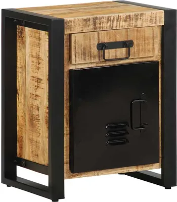 Produktbild von Nachttisch 40x30x50 cm Raues Mango-Massivholz