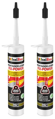 Produktbild von Isolbau Montagekleber Fix-Power 2 x 480 g Weiß Baukleber Kraftkleber Innen Außen