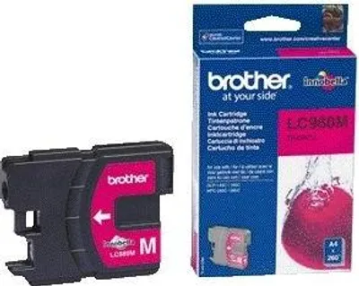 Zdjęcie produktu dla Brother LC980M, Purpurowy, Tusz na bazie pigmentu, 1 szt., 260 stron(y), Jednopak